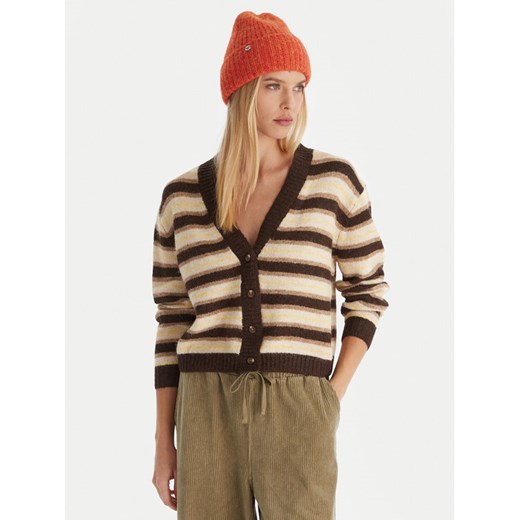 Quiksilver Kardigan Bukit EQWSW03030 Brązowy Regular Fit ze sklepu MODIVO w kategorii Swetry damskie - zdjęcie 187306267