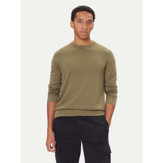 BOSS Sweter Kanovano_S 50527583 Zielony Regular Fit ze sklepu MODIVO w kategorii Swetry męskie - zdjęcie 187306459