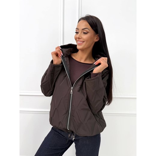 Czekoladowa Przejściowa Kurtka Modnakiecka.pl 38 ModnaKiecka.pl