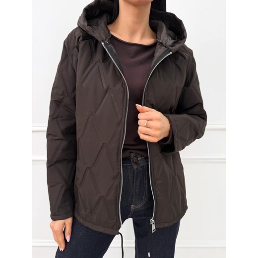 Czekoladowa Przejściowa Kurtka Modnakiecka.pl 42 ModnaKiecka.pl