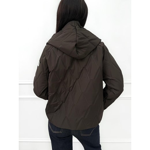 Czekoladowa Przejściowa Kurtka Modnakiecka.pl 46 ModnaKiecka.pl