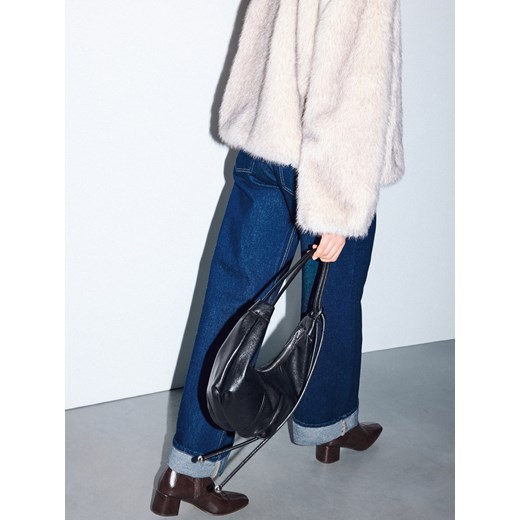 Mohito - Jeansy cuffed straight - granatowy ze sklepu Mohito w kategorii Jeansy damskie - zdjęcie 187308045