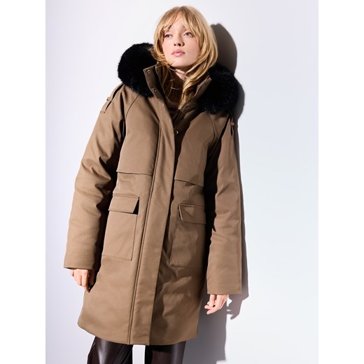 Mohito - Kurtka parka z naturalnym puchem - zielony ze sklepu Mohito w kategorii Parki damskie - zdjęcie 187308078