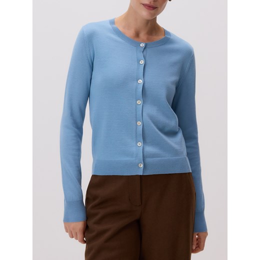 Reserved - Rozpinany kardigan z wiskozą - jasnoturkusowy ze sklepu Reserved w kategorii Swetry damskie - zdjęcie 187308425
