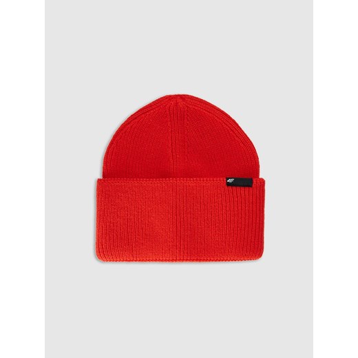 Dziecięca czapka zimowa 4F 4FJWAW25ACAPU652 - czerwona ze sklepu Sportstylestory.com w kategorii Czapki dziecięce - zdjęcie 187308878