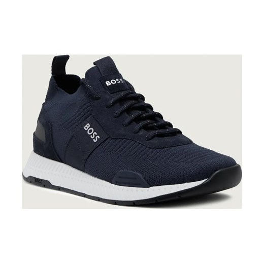 BOSS BLACK Sneakersy Titanium_Runn_knst_N | z dodatkiem skóry ze sklepu Gomez Fashion Store w kategorii Buty sportowe męskie - zdjęcie 187308919