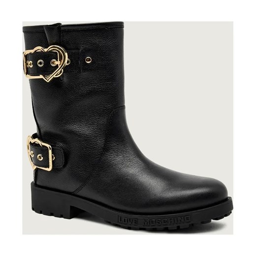 Love Moschino Skórzane botki ST.TTOD.DAILY40 ze sklepu Gomez Fashion Store w kategorii Botki - zdjęcie 187308975