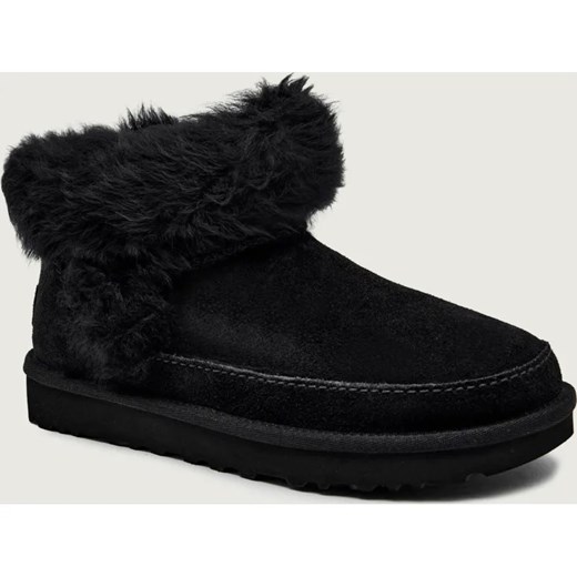 UGG Śniegowce W CLASSIC ULTRA MINI CHALET | shearling | zamsz ze sklepu Gomez Fashion Store w kategorii Śniegowce damskie - zdjęcie 187309068