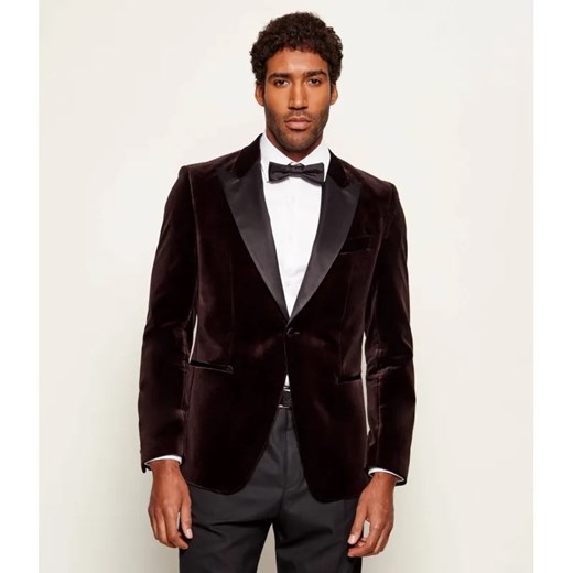 BOSS BLACK Marynarka H-Hutson-Tux-254 | Slim Fit | z dodatkiem jedwabiu ze sklepu Gomez Fashion Store w kategorii Marynarki męskie - zdjęcie 187309106