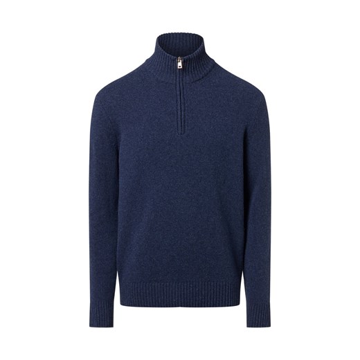 Nils Sundström Męski sweter z dzianiny wykonany z wełny Mężczyźni Wełna niebieski marmurkowy - id: 716000-0008-09900 - marki Nils Sundström - 187311856 Nils Sundström Męski sweter z dzianiny wykonany z wełny Mężczyźni Wełna niebieski marmurkowy ze sklepu vangraaf w kategorii Swetry męskie - zdjęcie 187311856