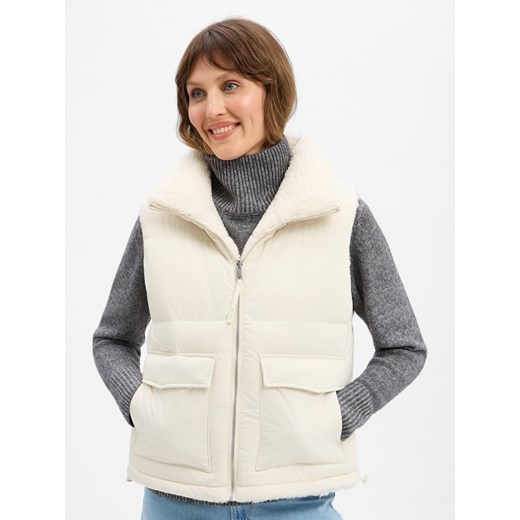 Opus Damska kamizelka dwustronna - Wendara Kobiety écru jednolity ze sklepu vangraaf w kategorii Kamizelki damskie - zdjęcie 187311897
