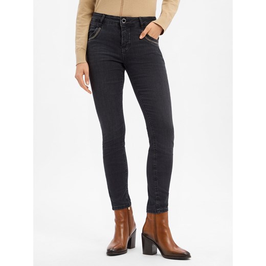 MOS MOSH Dżinsy - MMNaomi Salute Kobiety Bawełna antracytowy jednolity ze sklepu vangraaf w kategorii Jeansy damskie - zdjęcie 187311898