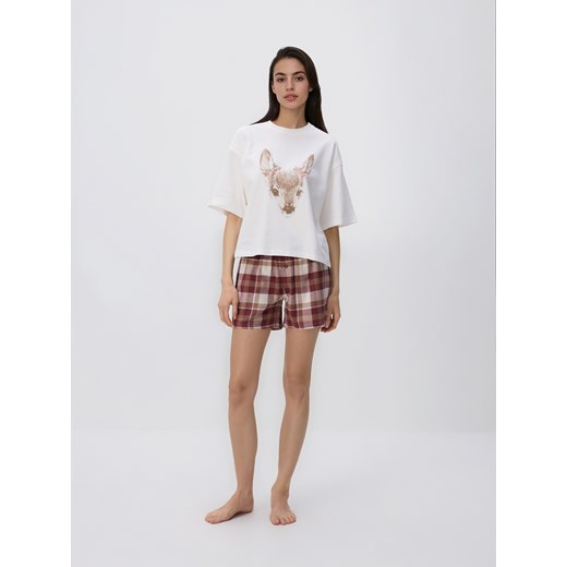 Reserved - Dwuczęściowa piżama z nadrukiem - fioletowy ze sklepu Reserved w kategorii Piżamy damskie - zdjęcie 187311975