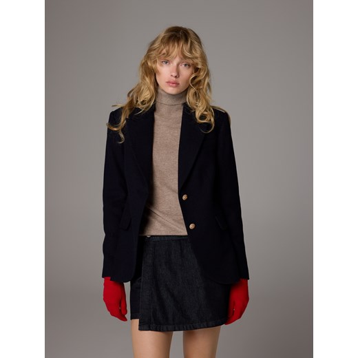 Reserved - Wełniane rękawiczki z dodatkiem kaszmiru - czerwony ze sklepu Reserved w kategorii Rękawiczki damskie - zdjęcie 187312149