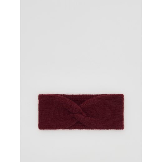 Reserved - Opaska z wełną i kaszmirem - burgundowy ze sklepu Reserved w kategorii Opaski damskie - zdjęcie 187312446
