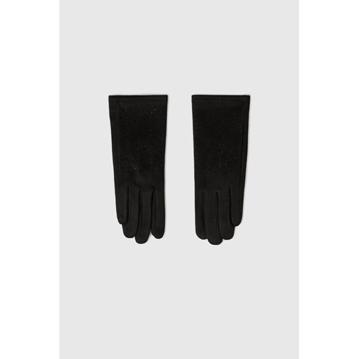 Rękawiczki czarne ze sklepu Moodo.pl w kategorii Rękawiczki damskie - zdjęcie 187312789