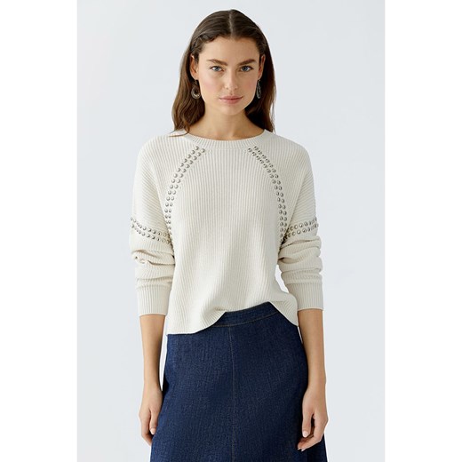 Oui Sweter w kolorze kremowym 44 promocyjna cena Limango Polska