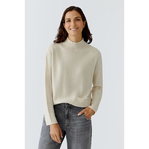 Oui Sweter w kolorze kremowym 40 wyprzedaż Limango Polska