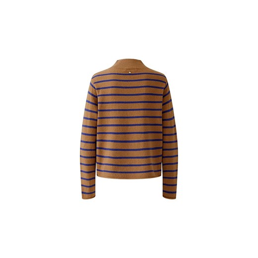 Oui Sweter w kolorze karmelowo-niebieskim 36 wyprzedaż Limango Polska