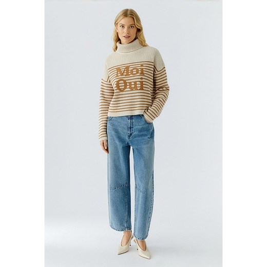 Oui Golf w kolorze kremowo-karmelowym ze sklepu Limango Polska w kategorii Swetry damskie - zdjęcie 187313639