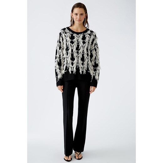 Oui Sweter w kolorze czarno-kremowym 40 okazja Limango Polska