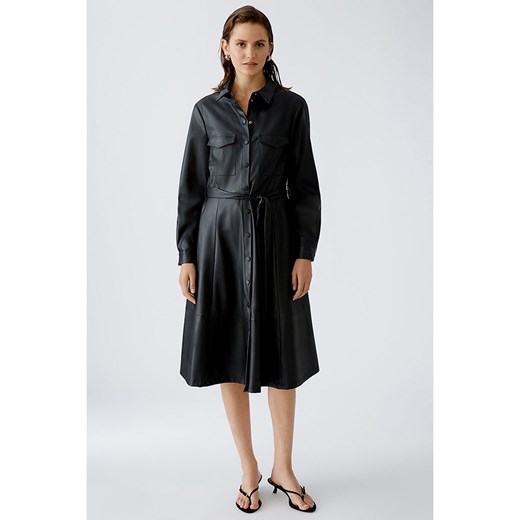 Oui Sukienka w kolorze czarnym ze skóry syntetycznej - id: 17969832 - marki Limango Polska - 187313696 Oui Sukienka w kolorze czarnym ze skóry syntetycznej ze sklepu Limango Polska w kategorii Sukienki - zdjęcie 187313696