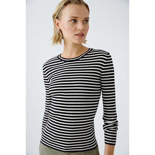 Oui Sweter w kolorze czarno-kremowym 36 wyprzedaż Limango Polska