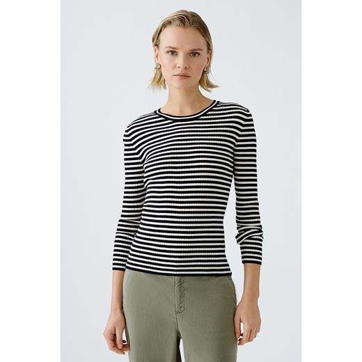 Oui Sweter w kolorze czarno-kremowym 44 wyprzedaż Limango Polska