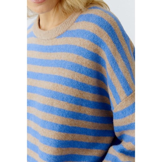 Oui Sweter w kolorze karmelowo-niebieskim 42 okazja Limango Polska