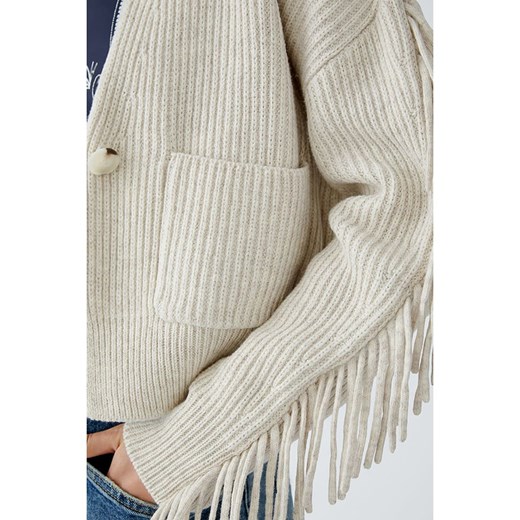 Oui Kardigan w kolorze beżowym 36 okazyjna cena Limango Polska