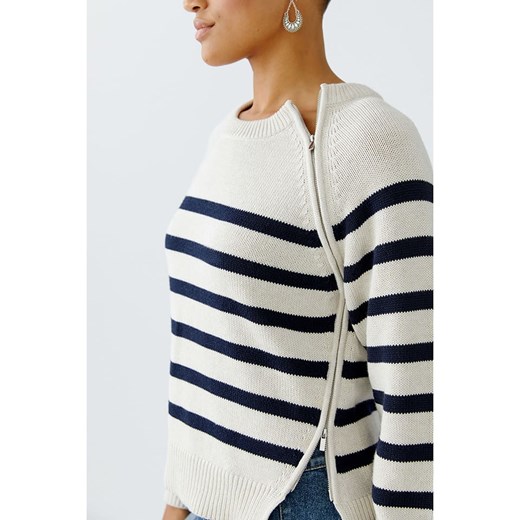 Oui Sweter w kolorze biało-granatowym 34 promocja Limango Polska