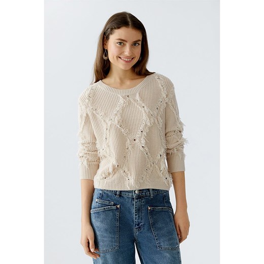 Oui Sweter w kolorze beżowym 34 promocja Limango Polska