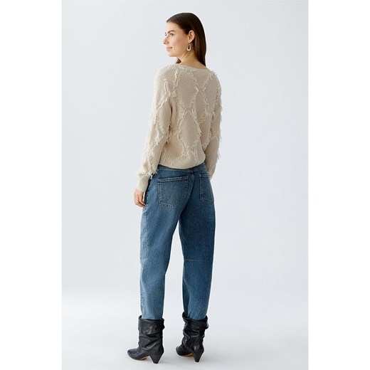 Oui Sweter w kolorze beżowym 44 wyprzedaż Limango Polska