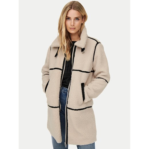 JDY Kożuch Frosty 15243241 Beżowy Regular Fit Jdy S MODIVO