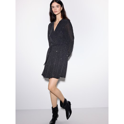 Mohito - Sukienka mini z metalizowaną nitką - czarny ze sklepu Mohito w kategorii Sukienki - zdjęcie 187314667