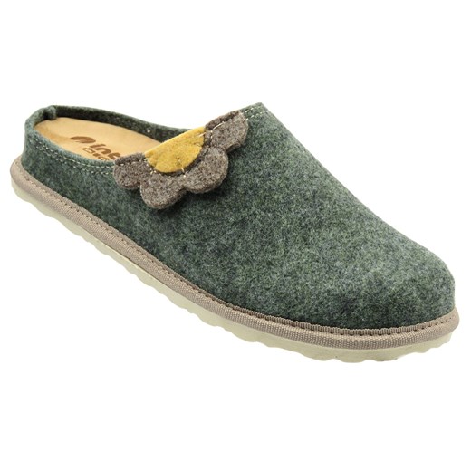 Wygodne kapcie damskie INBLU CS-43, zielone ze sklepu ulubioneobuwie w kategorii Kapcie damskie - zdjęcie 187314738