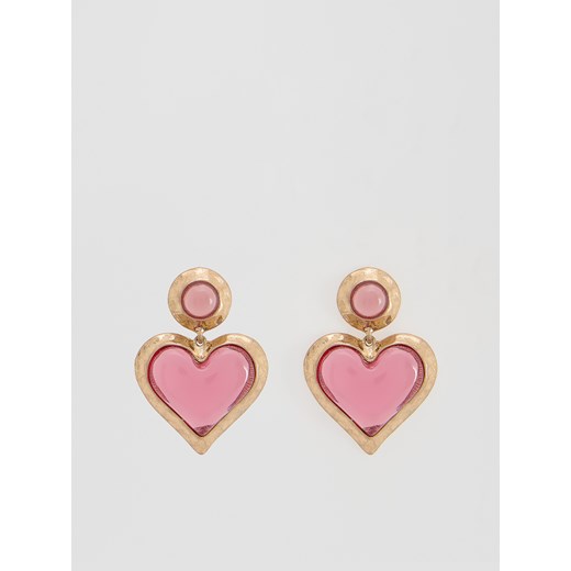 Reserved - Wiszące kolczyki serca - hibiskus Reserved ONE SIZE Reserved