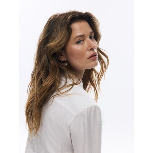 Reserved - Pozłacane kolczyki z cyrkoniami - złoty ze sklepu Reserved w kategorii Kolczyki - zdjęcie 187315236