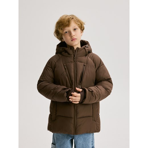 Reserved - Kurtka oversize - brązowy ze sklepu Reserved w kategorii Kurtki chłopięce - zdjęcie 187315455