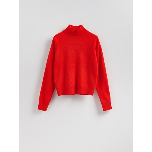 Reserved - Wełniany golf z dodatkiem kaszmiru - pomarańczowy ze sklepu Reserved w kategorii Swetry damskie - zdjęcie 187316718