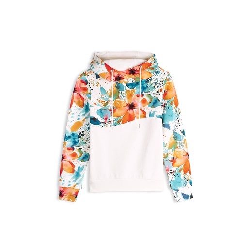 GATE Bluza z kapturem i nadrukiem 36 - id: 590852 - marki Gate - 187316826 GATE Bluza z kapturem i nadrukiem 36 ze sklepu gateshop w kategorii Bluzy damskie - zdjęcie 187316826