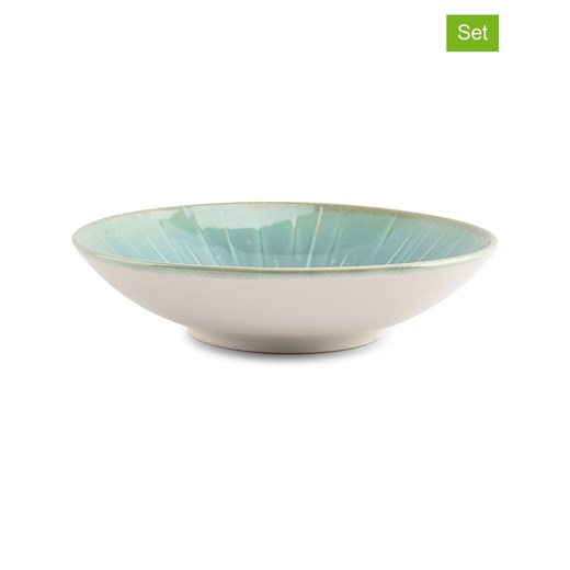 Salt and Pepper Miski (4 szt.) &quot;Eclipse&quot; w kolorze beżowo-turkusowym  - wys. 6 x Ø 24,5 cm ze sklepu Limango Polska w kategorii Naczynia - zdjęcie 187317216