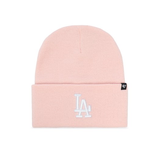 Czapka 47 Brand Mlb Los Angeles Dodgers Haymaker 47 Cuff Knit B-HYMKR12ACE-PK Różowy ze sklepu eobuwie.pl w kategorii Czapki zimowe damskie - zdjęcie 187317348