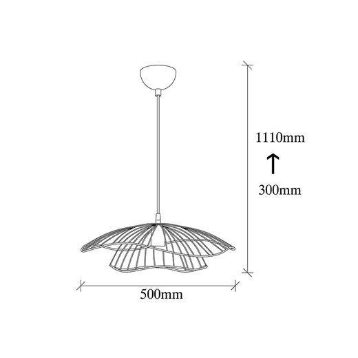 WellHome Lampa wisząca w kolorze złotym - 50 x 30 cm Wellhome onesize okazja Limango Polska