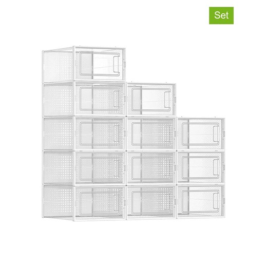 Songmics Pudełka (12 szt.) na buty - 23 x 14,3 x 33,5 cm ze sklepu Limango Polska w kategorii Szafy - zdjęcie 187318965