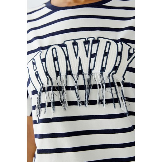 Oui Koszulka w kolorze biało-niebieskim 34 okazja Limango Polska