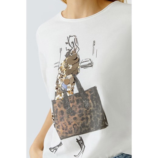 Oui Koszulka w kolorze białym 40 wyprzedaż Limango Polska