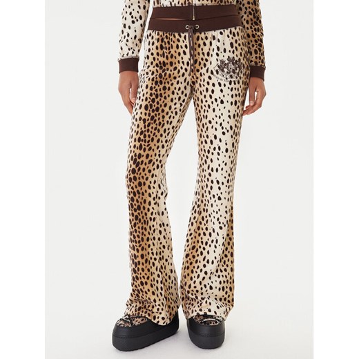 Juicy Couture Spodnie dresowe JCGBJ225013A Beżowy Regular Fit ze sklepu MODIVO w kategorii Spodnie damskie - zdjęcie 187319789