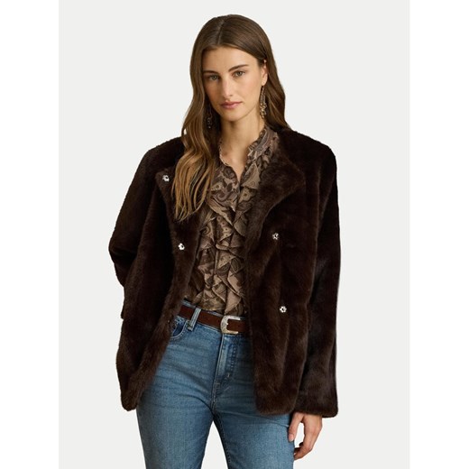 LAUREN RALPH LAUREN Futro 297P04117002 Brązowy Regular Fit ze sklepu MODIVO w kategorii Futra damskie - zdjęcie 187319838