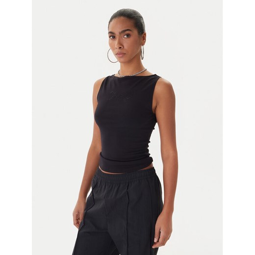 Juicy Couture Top Mia JCWCT225315 Czarny Slim Fit - id: 0000305589095 - marki Juicy Couture - 187319865 Juicy Couture Top Mia JCWCT225315 Czarny Slim Fit ze sklepu MODIVO w kategorii Bluzki damskie - zdjęcie 187319865